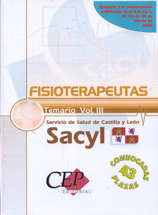 Portada del libro 9788498339000 Temario Volumen Iii Oposiciones Fisioterapeutas Servicio de Salud Castilla y Leon
