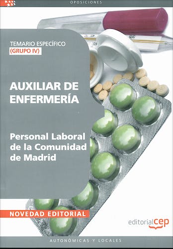 Portada del libro 9788499242408 Auxiliar de Enfermeria Grupo Iv Personal Laboral de la Comunidad de Madrid. Temario Especifico
