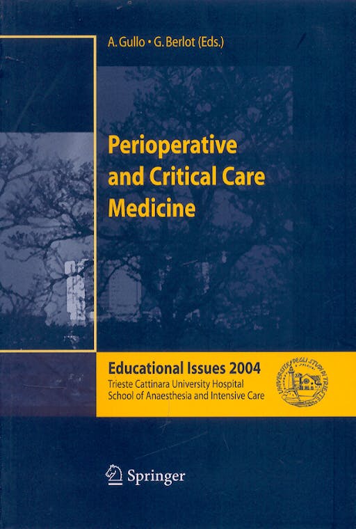 Portada del libro 9788847002784 Perioperative and Critical Care Medicine