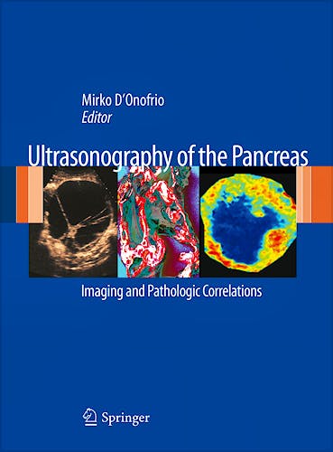 Portada del libro 9788847023789 Ultrasonography of the Pancreas. with Imaging and Pathologic Correlations
