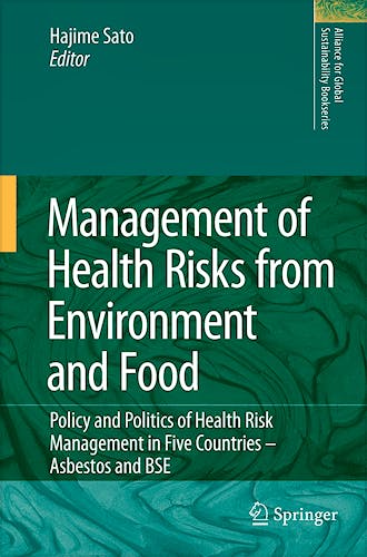Portada del libro 9789048130276 Management of Health Risks from Environment and Food