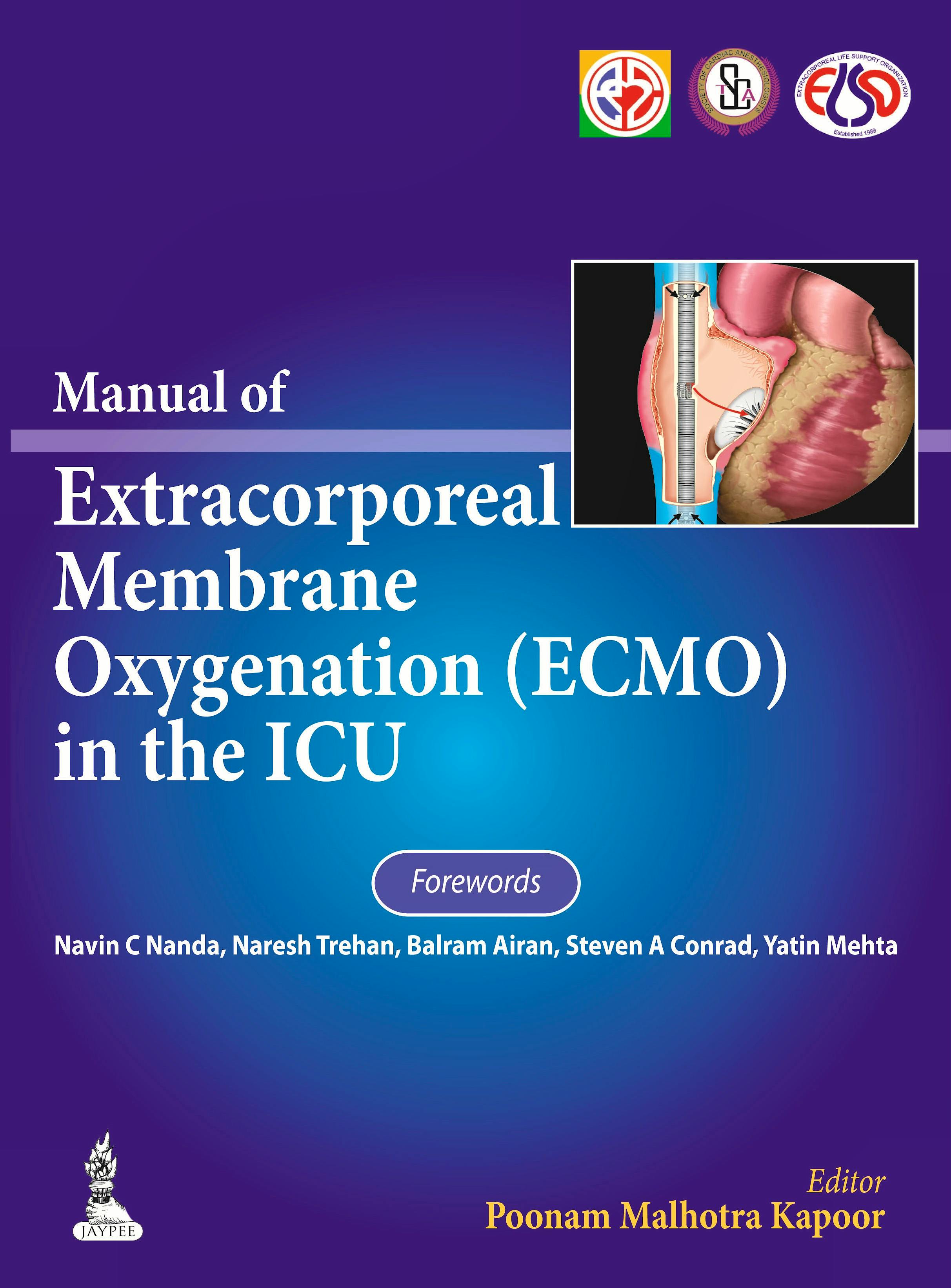 Portada del libro 9789350906330 Manual of Extracorporeal Membrane Oxygenation (Ecmo) in the Icu