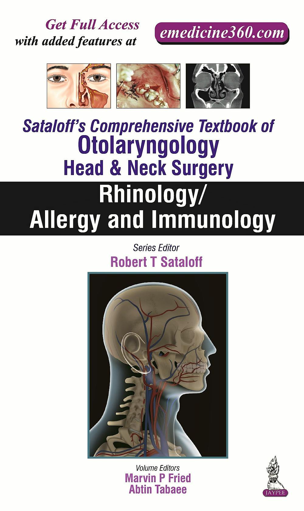 Portada del libro 9789351524564 Sataloff's Comprehensive Textbook of Otolaryngology: Head & Neck Surgery Vol. 2: Rhinology/Allergy and Immunology