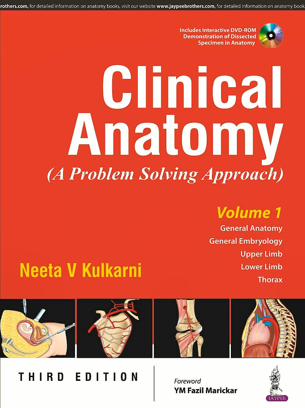 Portada del libro 9789351529668 Clinical Anatomy Problem Solving Approach + Dvd