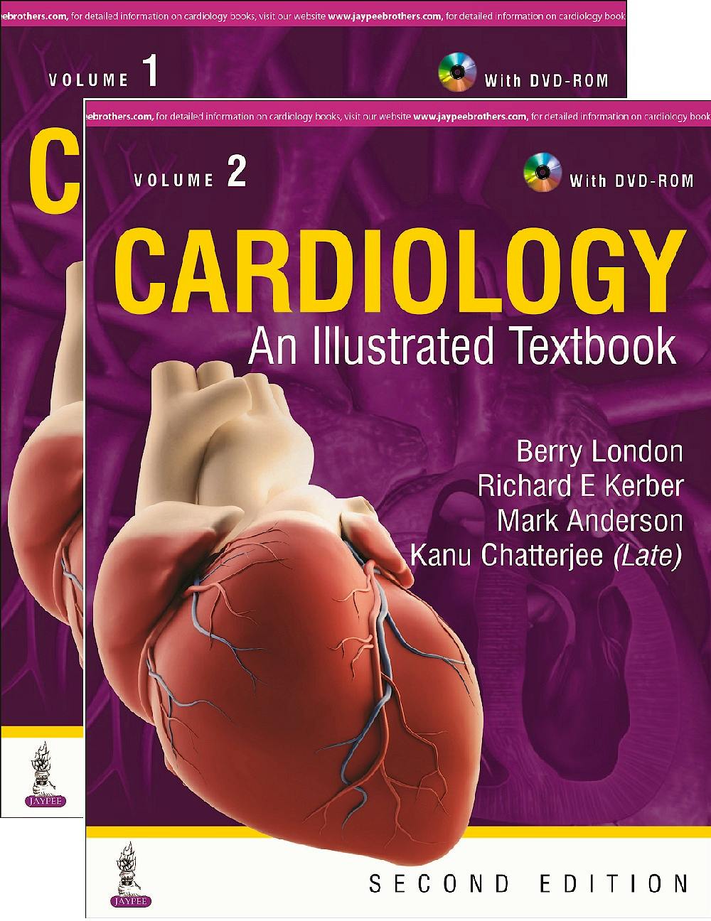 Portada del libro 9789352500093 Cardiology. An Illustrated Textbook, 2 Vols. + DVD-ROM