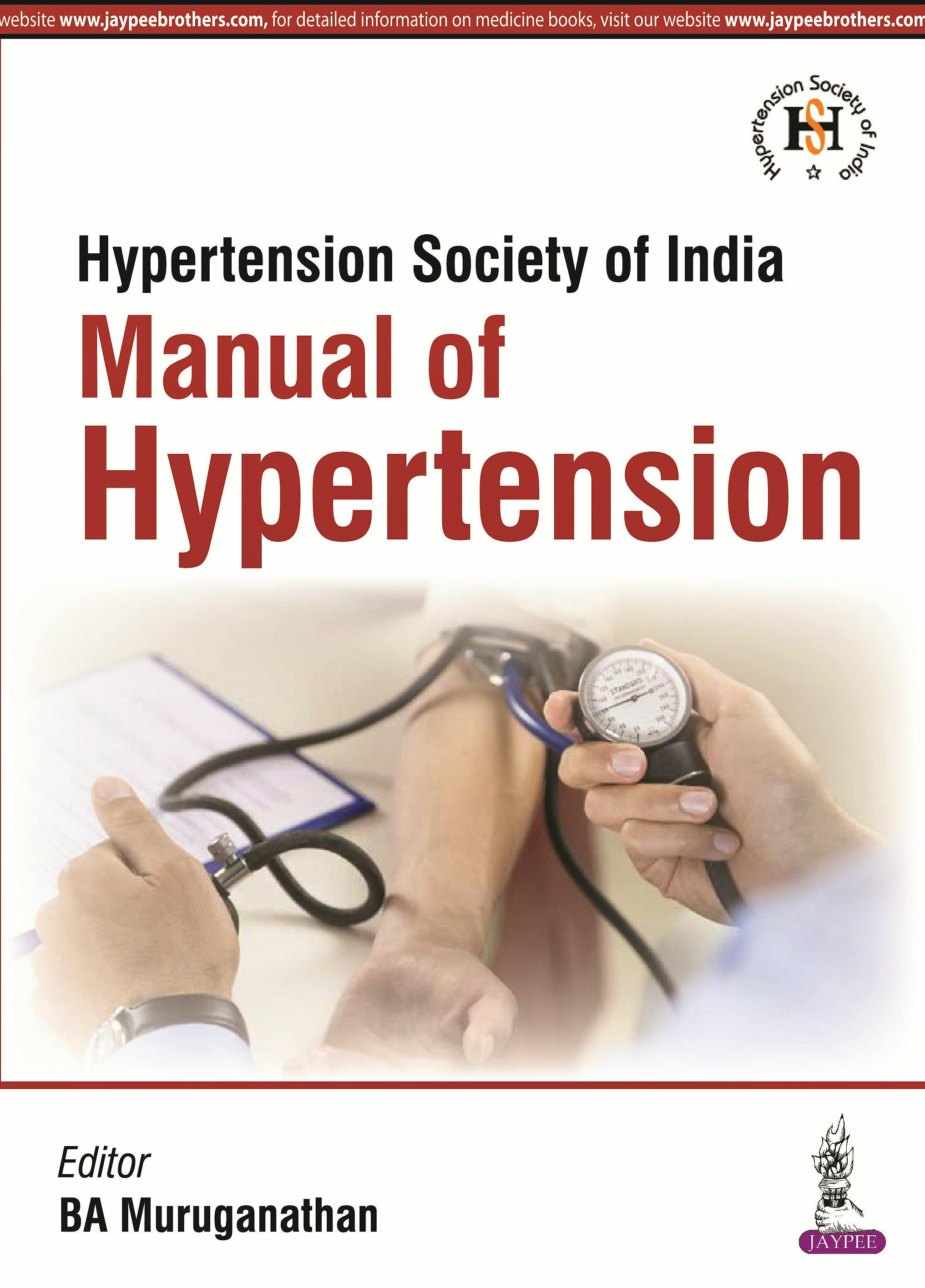 Portada del libro 9789352500307 Manual of Hypertension