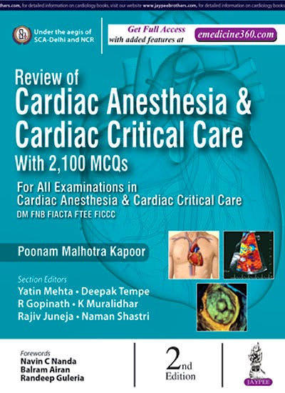 Portada del libro 9789352700660 Review of Cardiac Anesthesia and Cardiac Critical Care with 2.100 MCQs