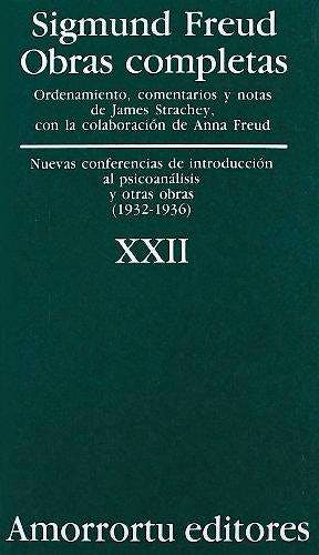 Portada del libro 9789505185986 Obras Completas, Vol. XXII: Nuevas Conferencias de Introducción al Psicoanálisis y Otras Obras (1932-1936)