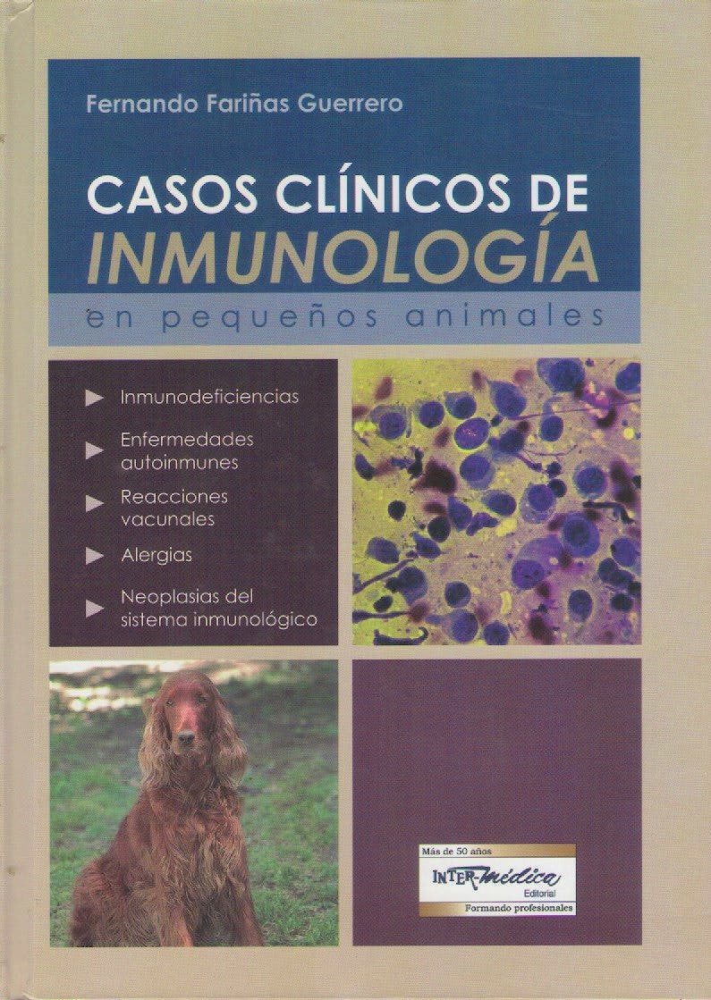 Portada del libro 9789505554362 Casos Clínicos de Inmunología en Pequeños Animales