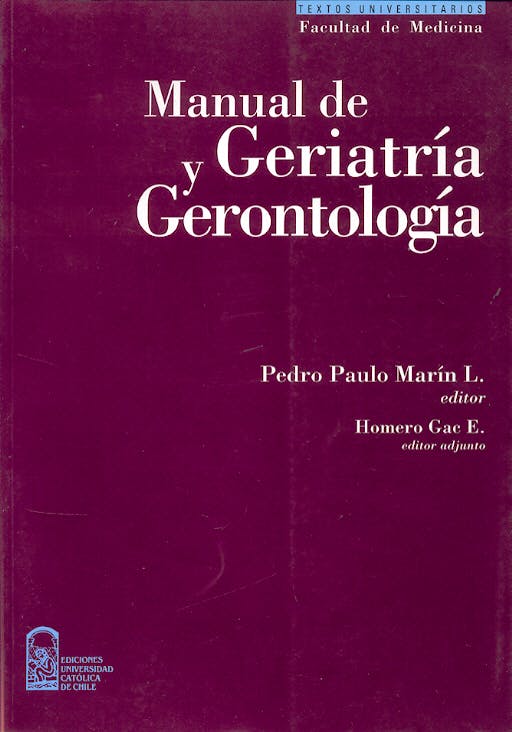 Portada del libro 9789561406476 Manual de Geriatria y Gerontologia