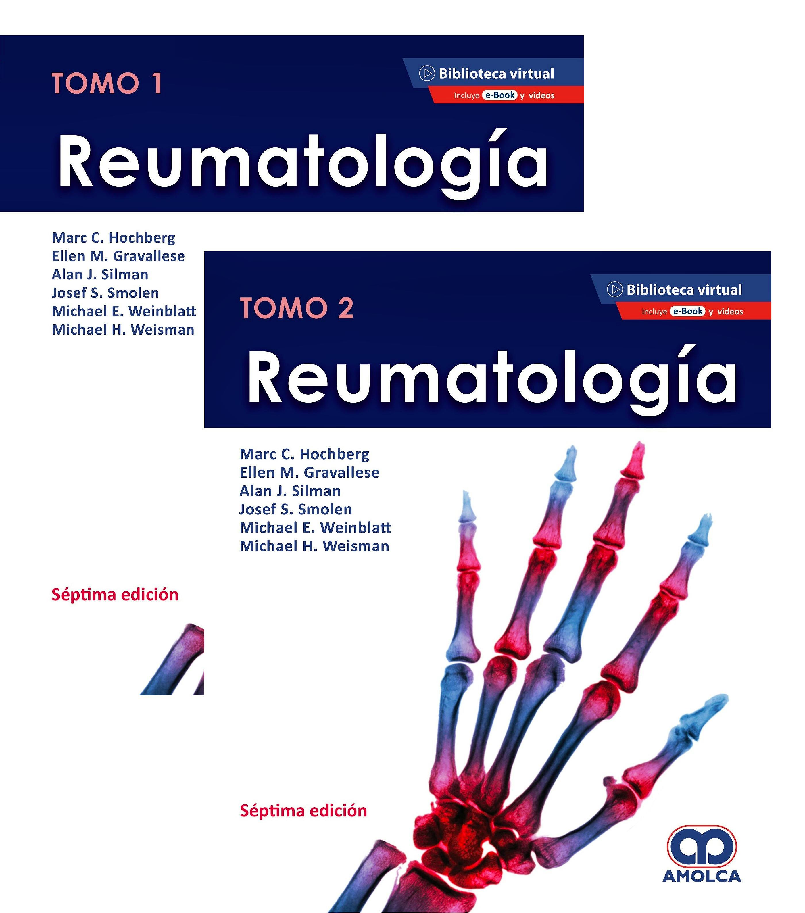 Portada del libro 9789585598232 Reumatología 2 Vols. + Videos