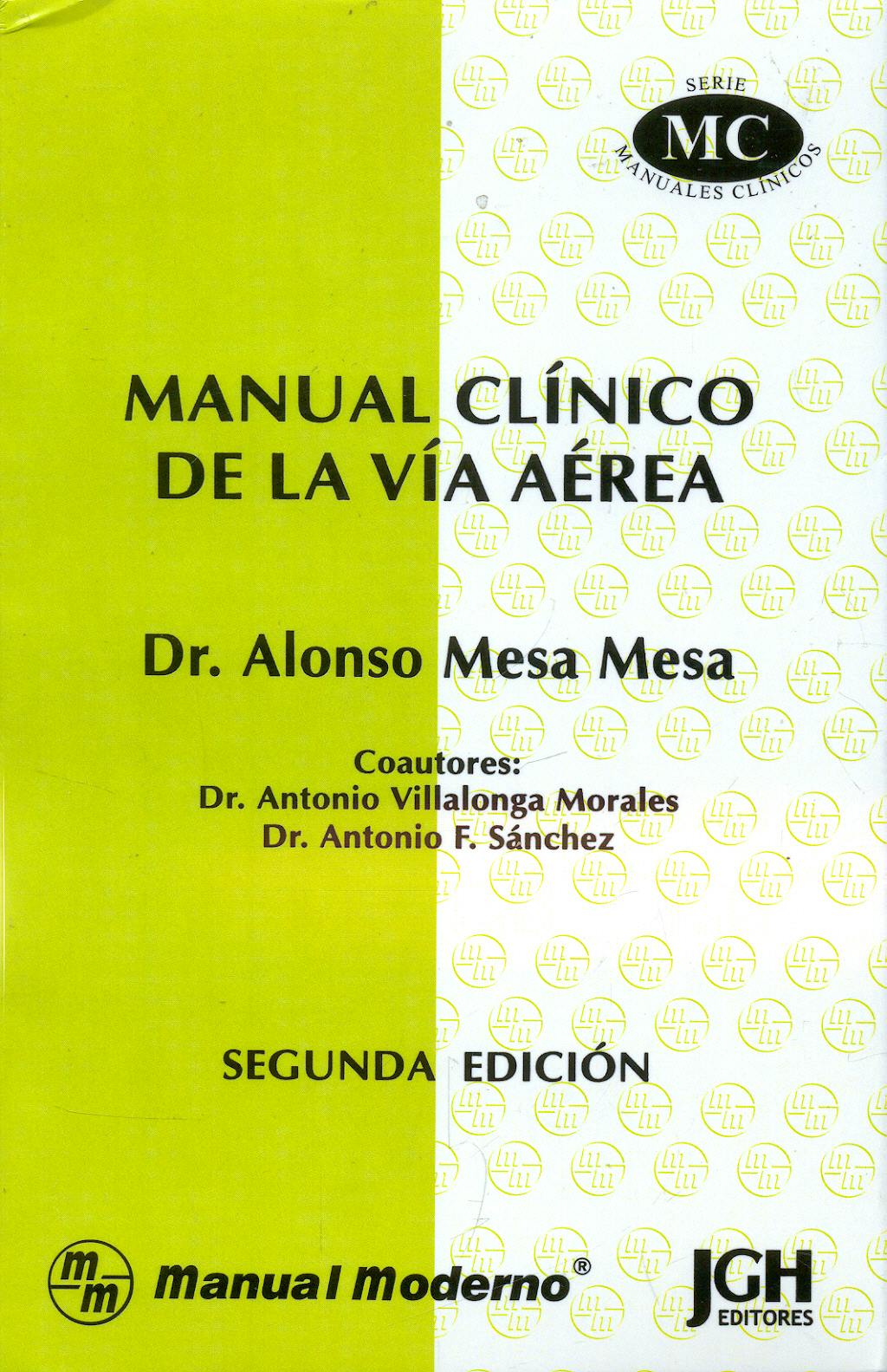 Portada del libro 9789684268975 Manual Clinico de la via Aerea