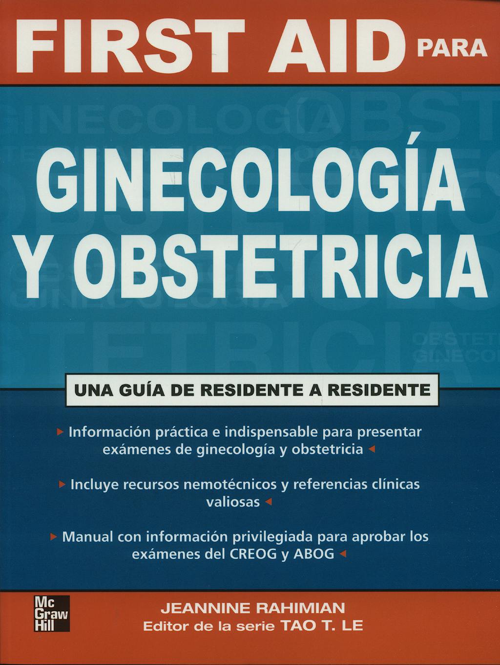 Portada del libro 9789701063972 First Aid para Ginecologia y Obstetricia