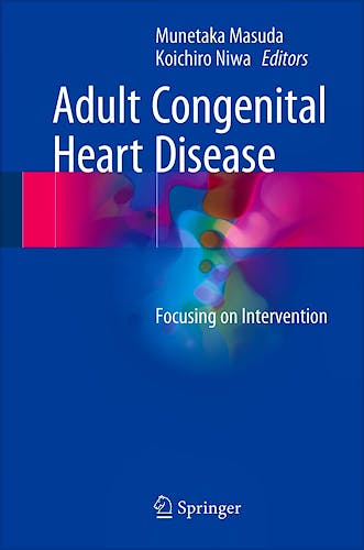 Portada del libro 9789811045417 Adult Congenital Heart Disease. Focusing on Intervention