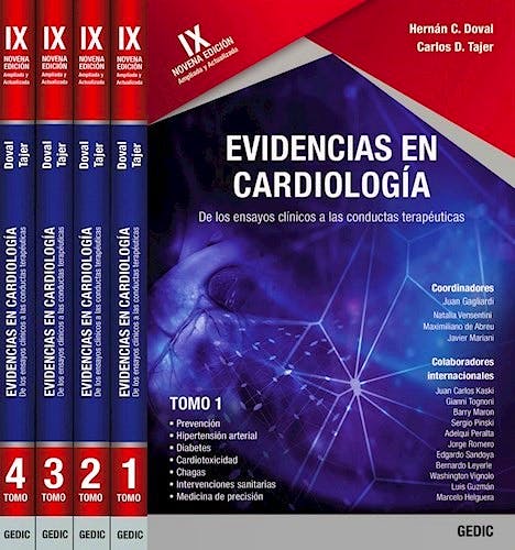Portada del libro 9789874738301 Evidencias en Cardiología. De los Ensayos Clínicos a las Conductas Terapéuticas, 4 Vols.