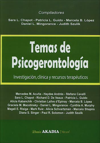 Portada del libro 9789875701021 Temas de Psicogerontología. Investigación, Clínica y Recursos Terapéuticos