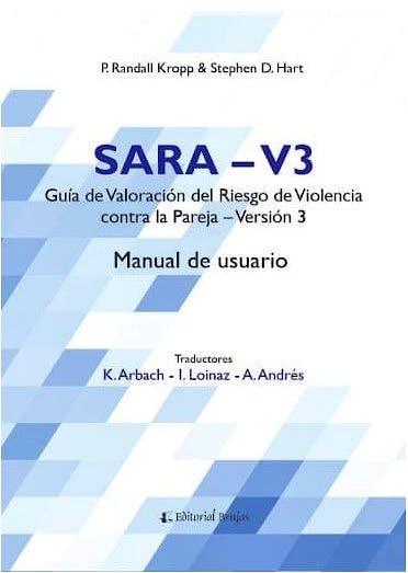 Portada del libro 9789877604245 SARA-V3. Guía de Valoración del Riesgo de Violencia Contra la Pareja. Versión 3. Manual de Usuario