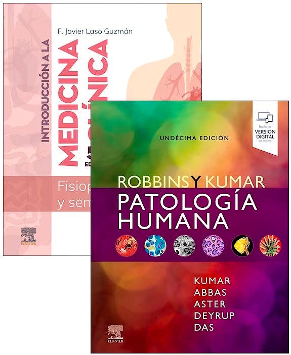 Portada del libro 9791370030360 Lote Pack  ROBBINS y KUMAR Patología Humana + LASO Introducción a la Medicina Clínica