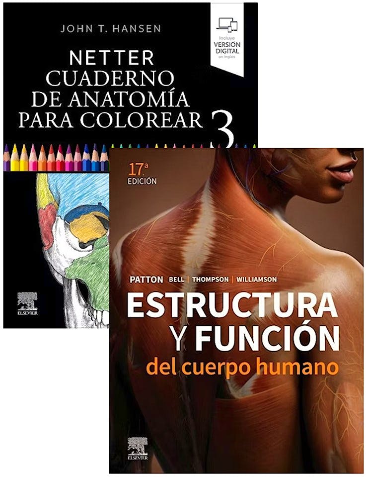 Portada del libro 9791370030391 Lote Pack NETTER Cuaderno para Colorear + PATTON Estructura y Función del Cuerpo Humano