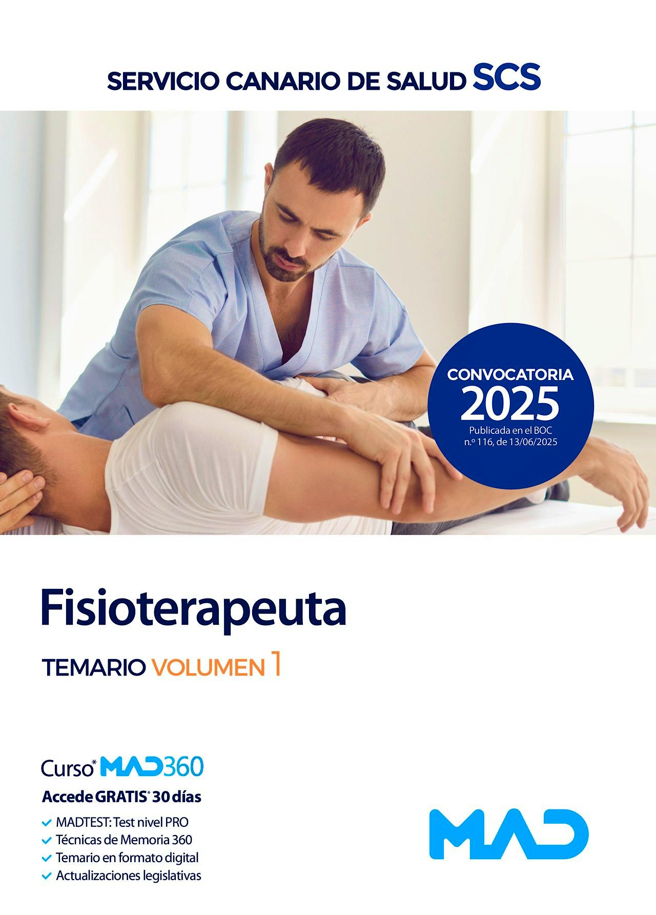 Portada del libro 9791370281960 Fisioterapeuta Servicio Canario de Salud (SCS). Temario, Vol. 1