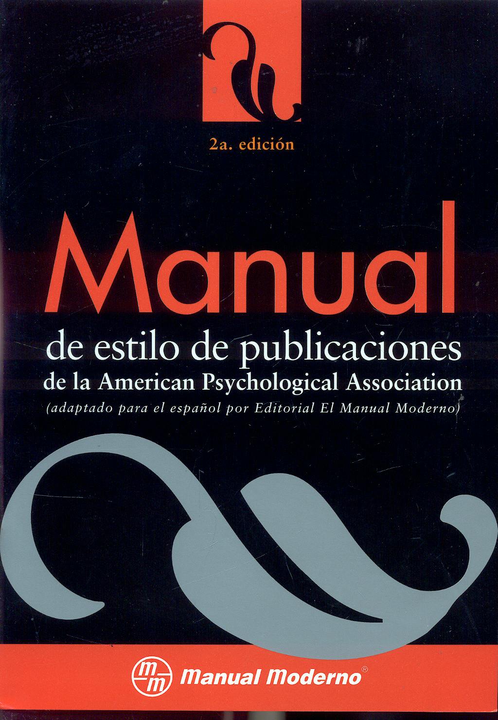 Portada del libro 9799684269780 Manual de Estilo de Publicaciones de la American Psychological Association
